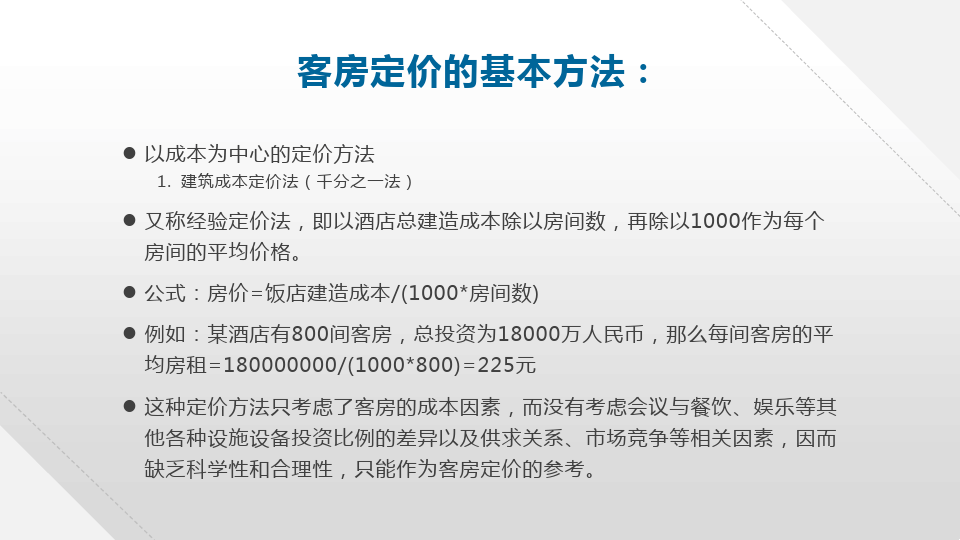 标准间价钱，酒店定价策略与市场考量