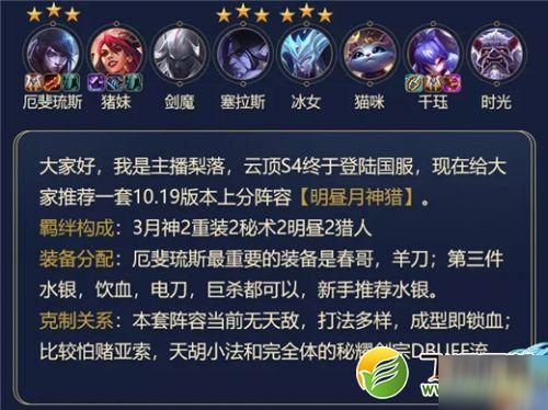 月神法阵容，探索王者之路的无尽荣光