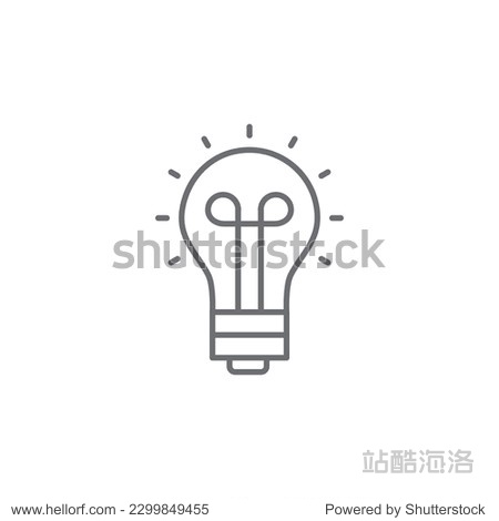 灯泡光源图标，从简单照明到现代科技的象征