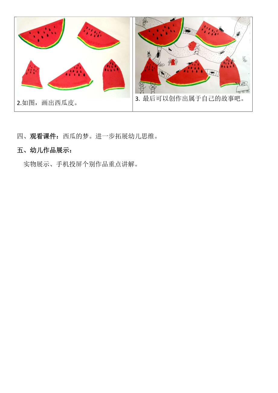 小班美术课程，甜甜的西瓜反思